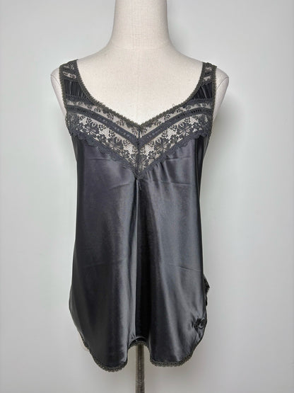 Women Size L Christian Dior Black Lace Tank Top