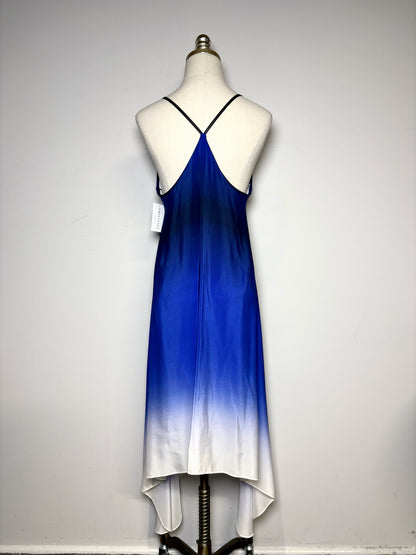 Women Size 4 Milly Blue Ombre Pure Silk Pre-owned Dress