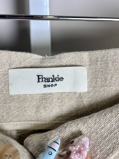 Women Size M Frankie Shop Beige Linen, Cotton Blend Women's Pre-owned Pants