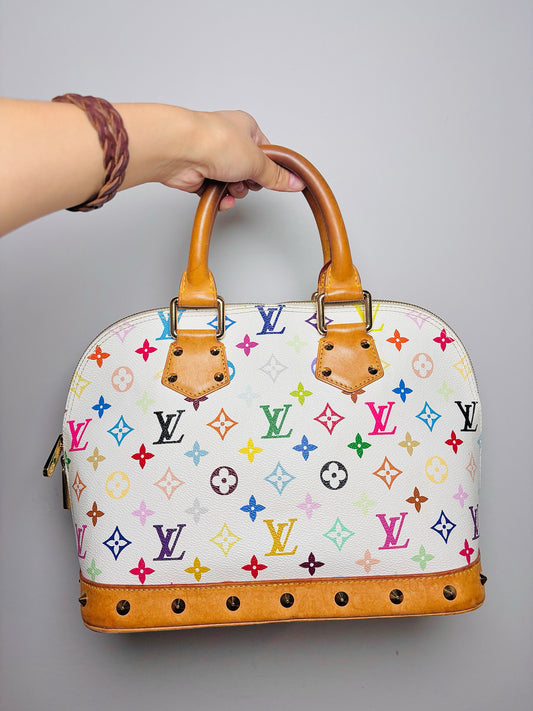 Louis Vuitton x Takashi Murakami Monogram Coated Canvas Multi-Color Alma PM
