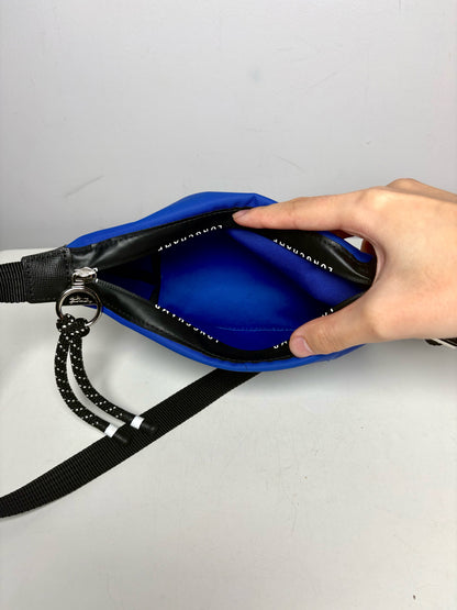 Longchamp Energy Nylon Pre-owned Blue Leather Trim Sling Bag
