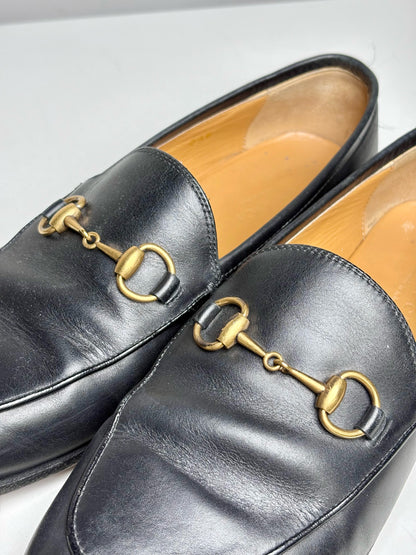 W Shoe Size 36 (5.5/6 US) Gucci Jordaan Black Leather Pre-owned Loafers