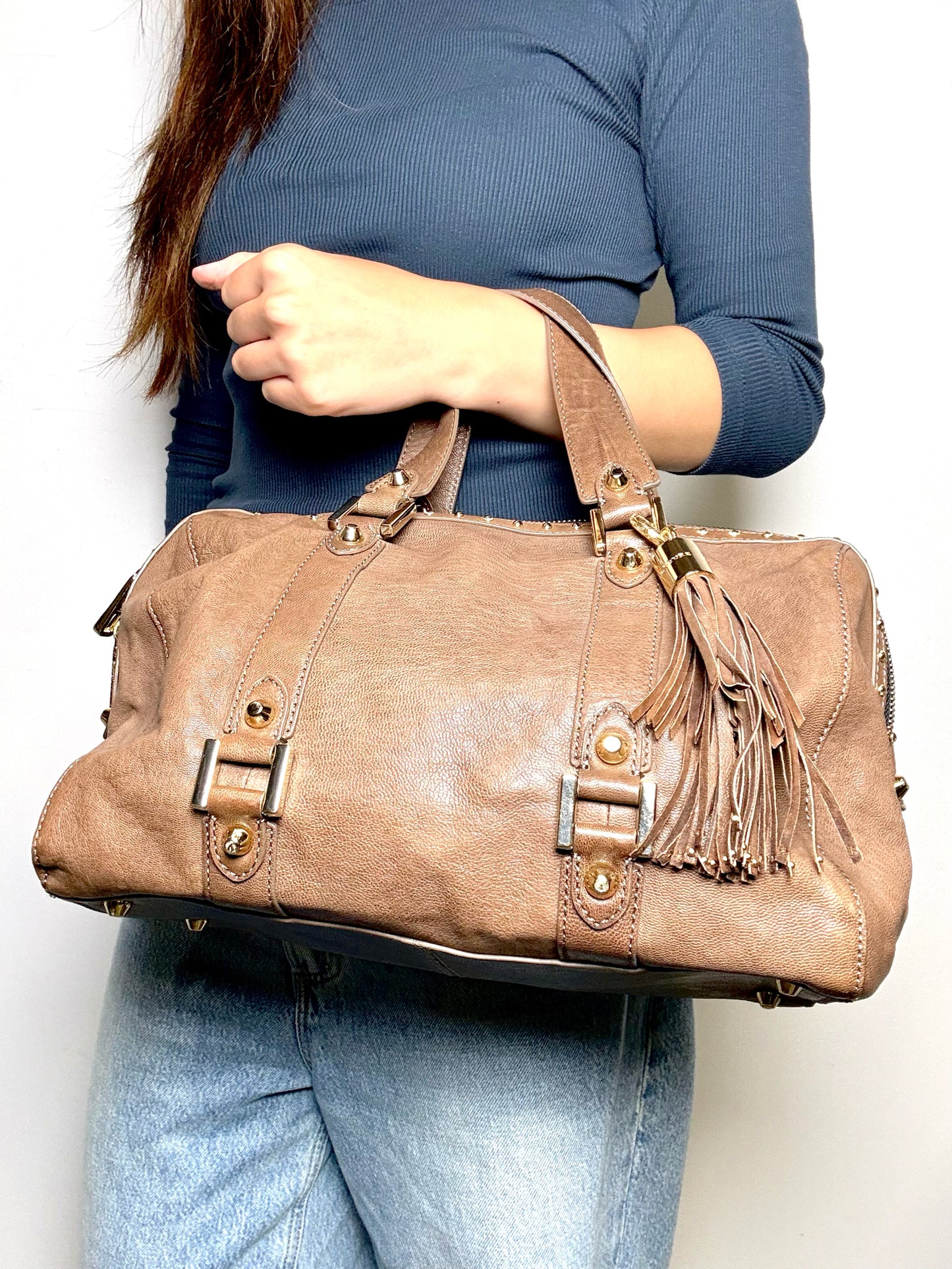 Juicy Couture Solid Pre-owned Brown Goat Leather Medium Purse