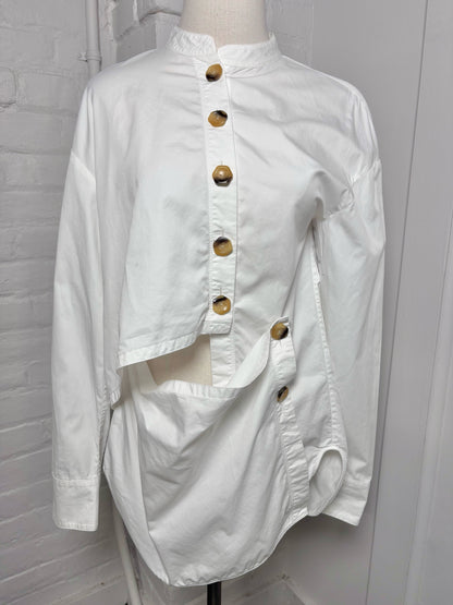 Women Size 2 (4 US) Tibi White Shirt