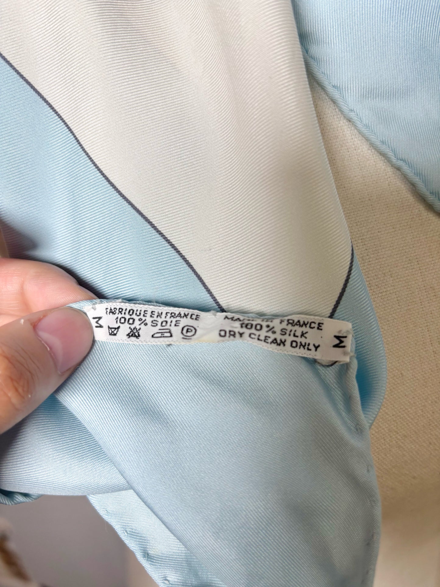 Hermes Horse Silk Blue Scarf