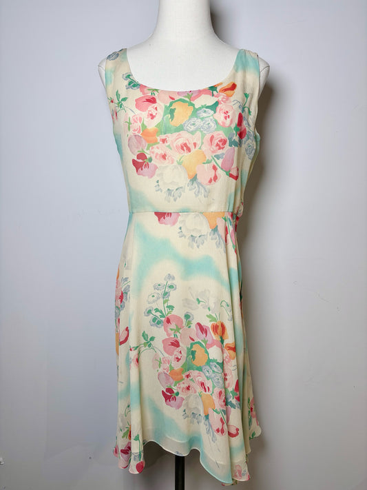 Women Size 8 Ralph Lauren Purple Label Bone, Orange, Red, Turquoise Dress