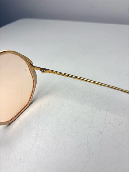 Linda Farrow Alona Sunglasses NWOT Peach Acetate, Titanium Sunglasses