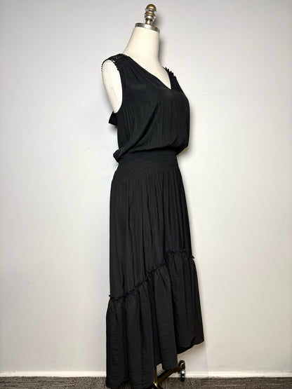 Women Size L Ramy Brook Black Solid Polyester Pre-owned Dress