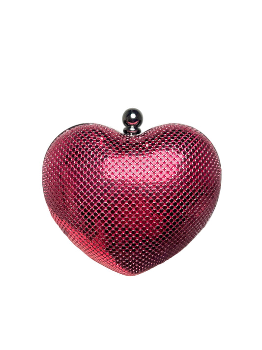 Metal Whiting & Davis Mesh Metal Pre-owned Red Mini Purse
