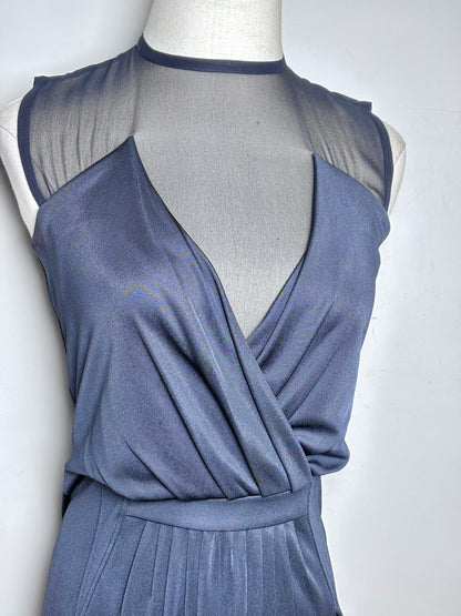 Women Size 40 (0 - 4 US) Givenchy Navy Blue Solid Women's Pure Viscose Dress