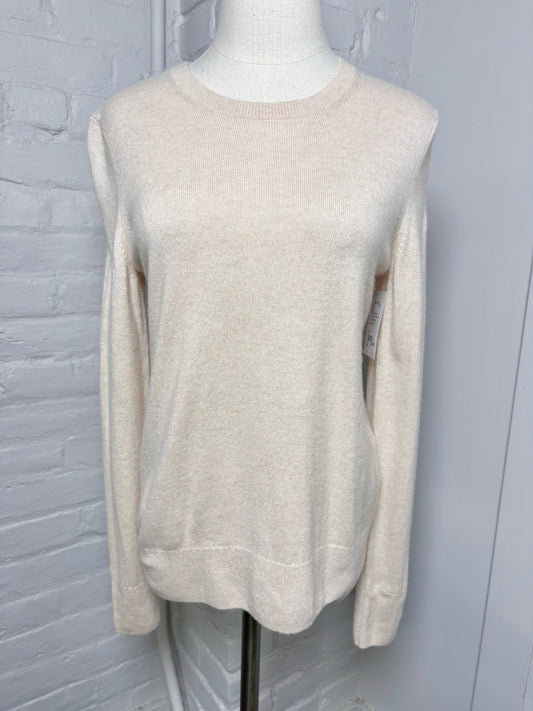 Women Size S Naadam Cream Solid Cashmere Sweater