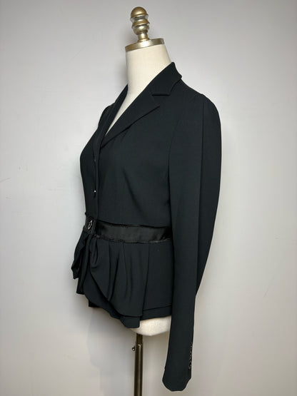 Women's Moschino Cheap + Chic Black Bow Vintage Y2K Pre-Owned Jacket