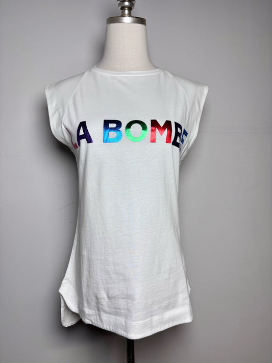 Women Size S Etre Cecile White La Bombe Pre-owned, NWT 100% Cotton T-shirt