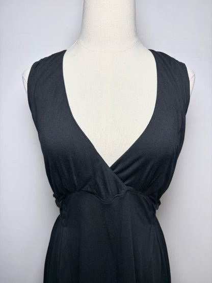 Women Size 8 (M) Miu Miu Black Solid Jersey Knit Pre-owned Dress