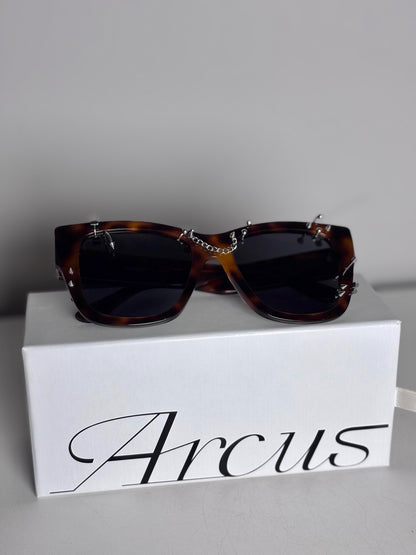 Arcus VEGA(UMBER)—ALPHA  Pre-owned, NWOT Brown/Black Acetate Sunglasses