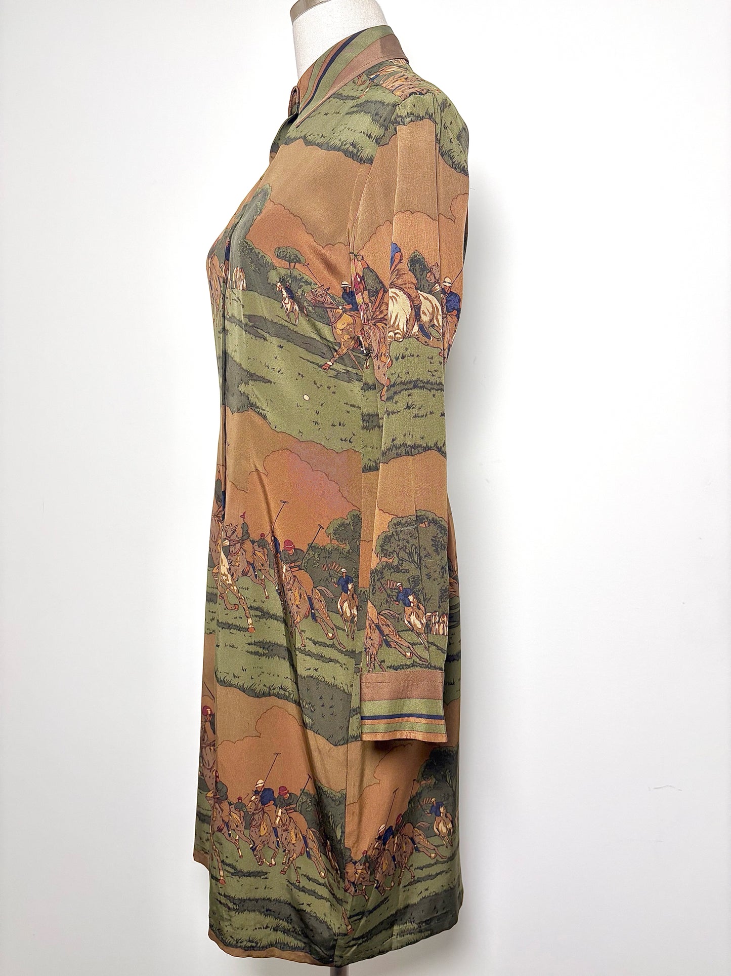 Women Size 6 Lauren Ralph Lauren Green, brown Equestrian Dress