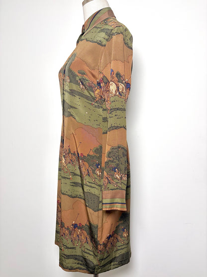 Women Size 6 Lauren Ralph Lauren Green, brown Equestrian Dress