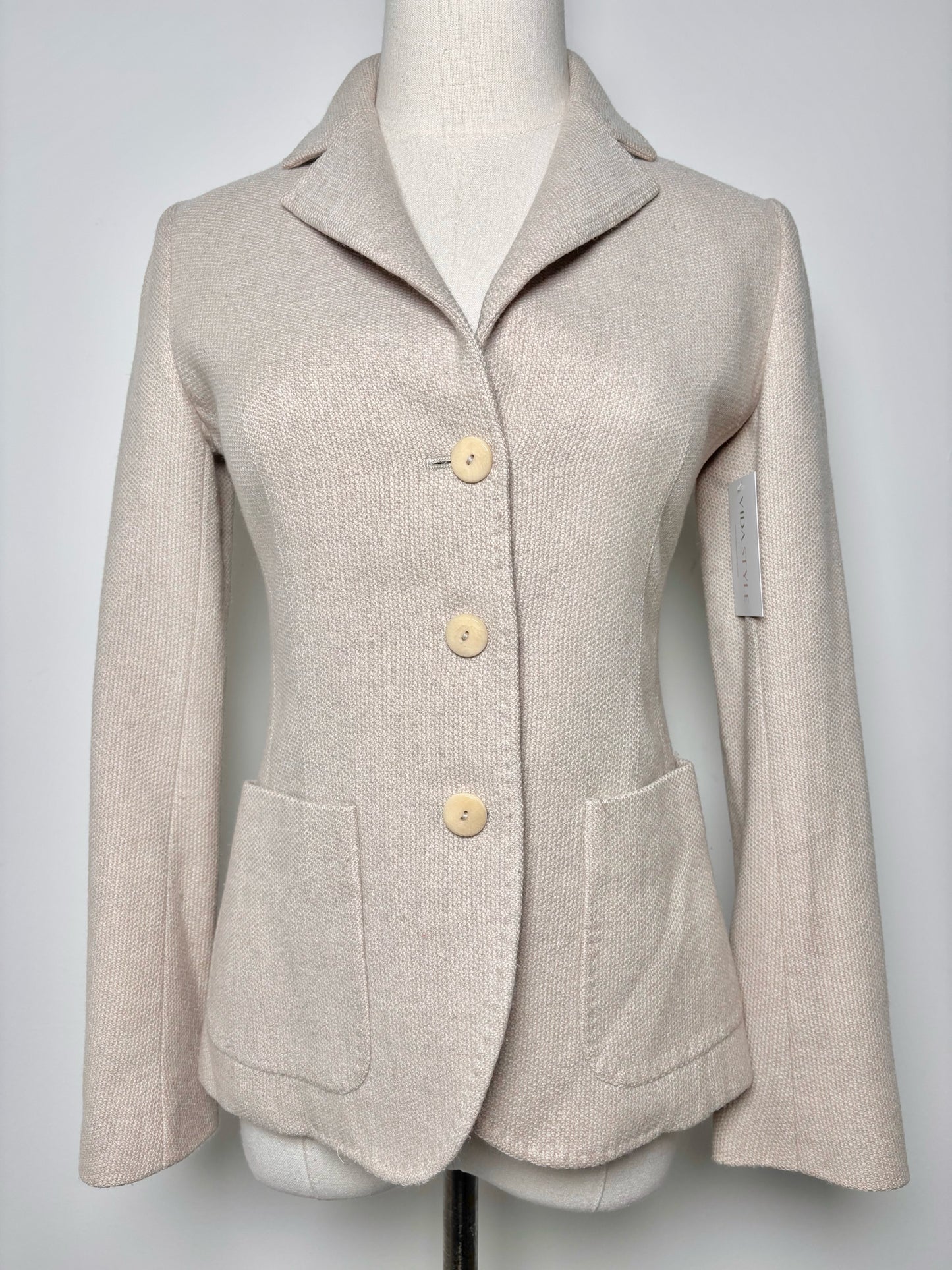 Women Size 2 Max Mara Oatmeal Solid Blazer