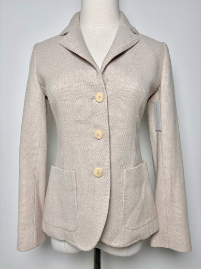 Women Size 2 Max Mara Oatmeal Solid Blazer