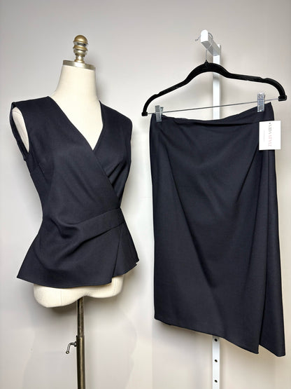 Women Size 38 (4 US) Jil Sander Black Sleeveless 100% Wool Pre-owned Top