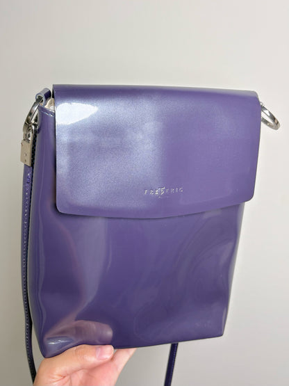 Frederic Paris Solid Patent Leather Small Purse