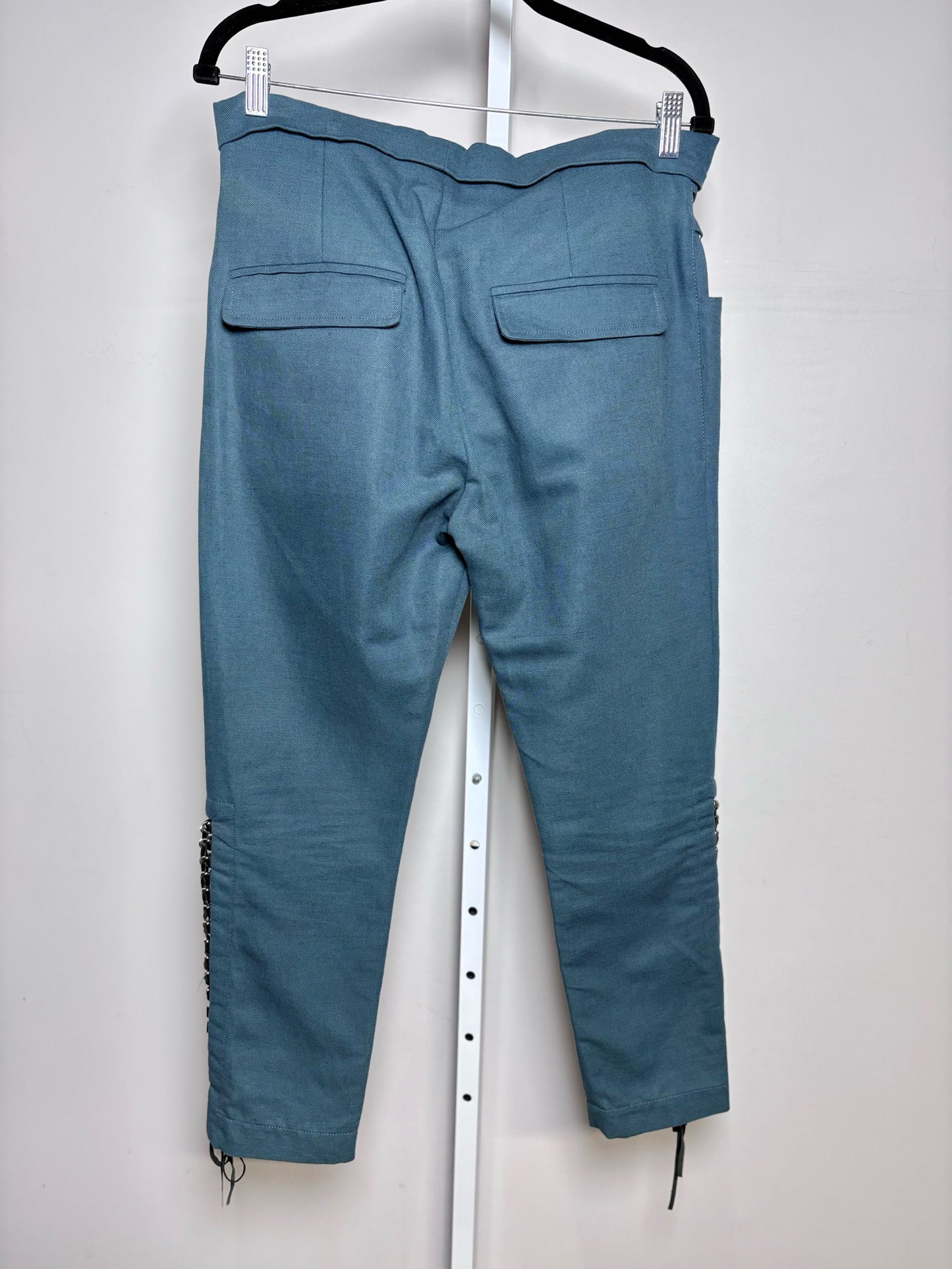 Women Size 38 (4 - 6 US) Isabel Marant Teal Solid Cotton/Linen Blend Pants Pre-Owned