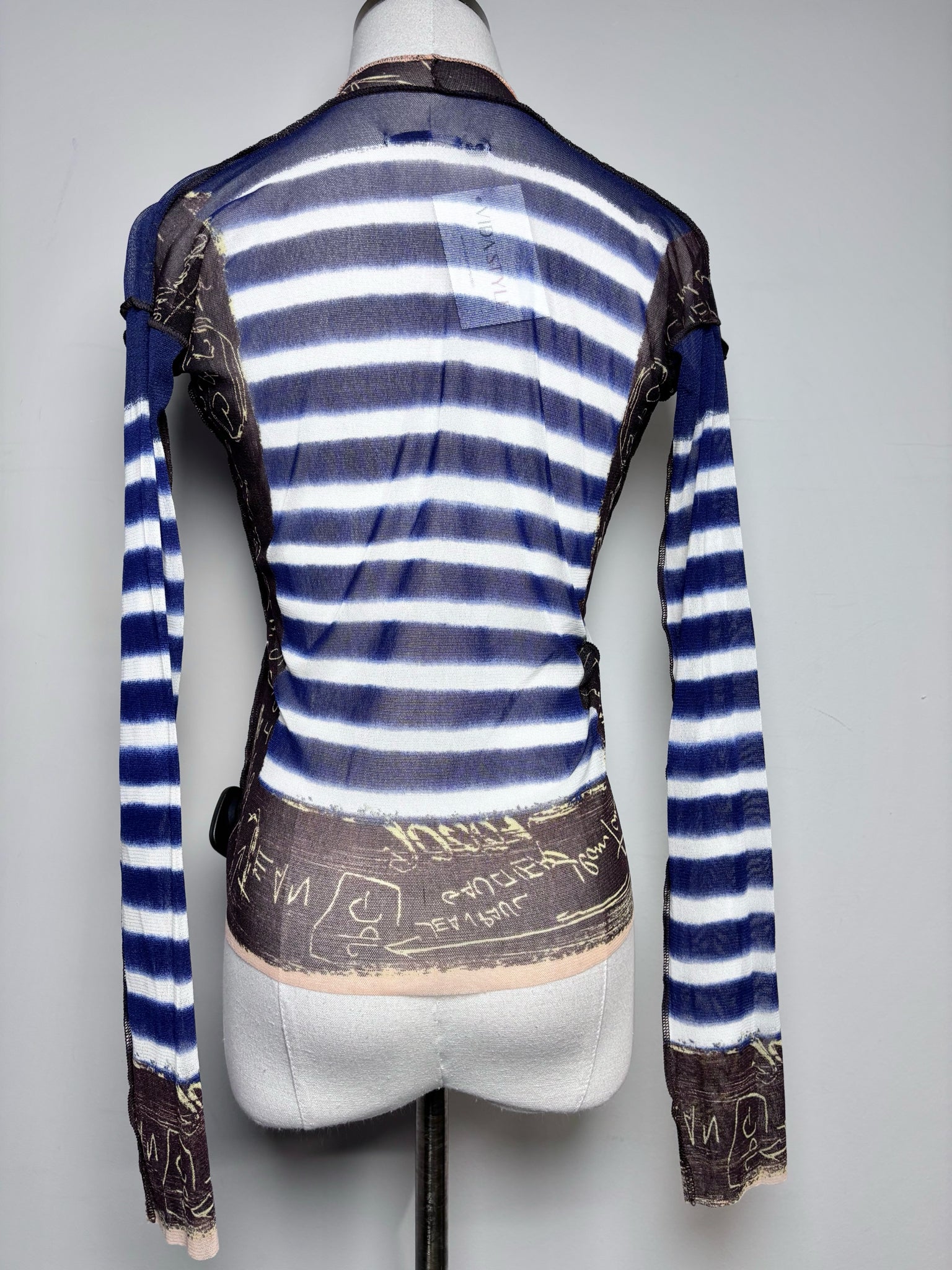 Women Size S (Estimate) Jean Paul Gaultier Blue, White Striped 2