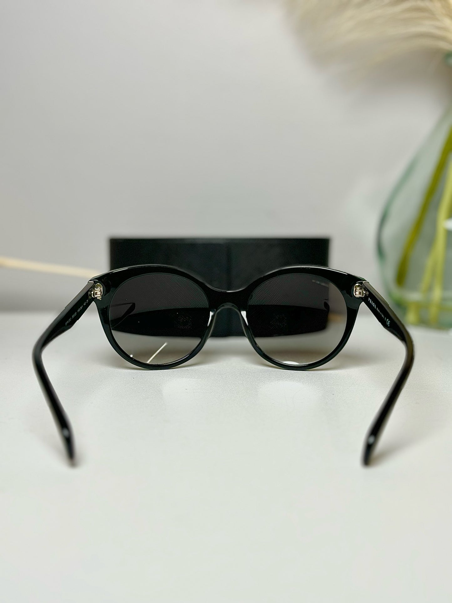 Black Prada Rounded Cat Eye Sunglasses