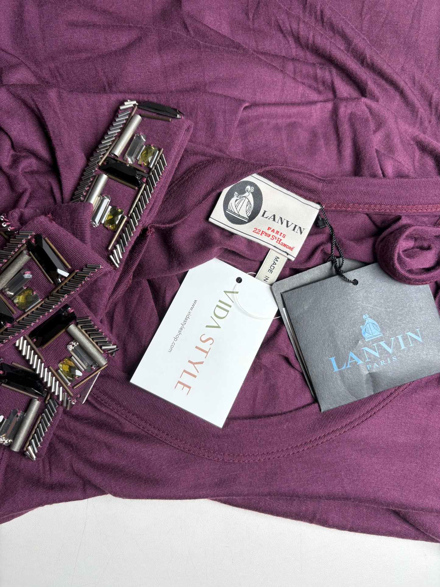 Women Size 36 (S) Lanvin Purple Tank Style Pre-owned, NWT Midi Dress
