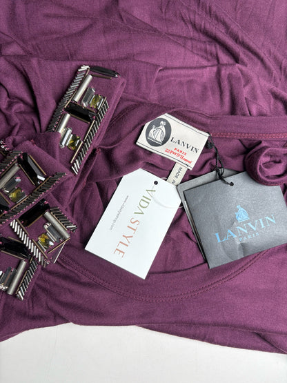 Women Size 36 (S) Lanvin Purple Tank Style Pre-owned, NWT Midi Dress