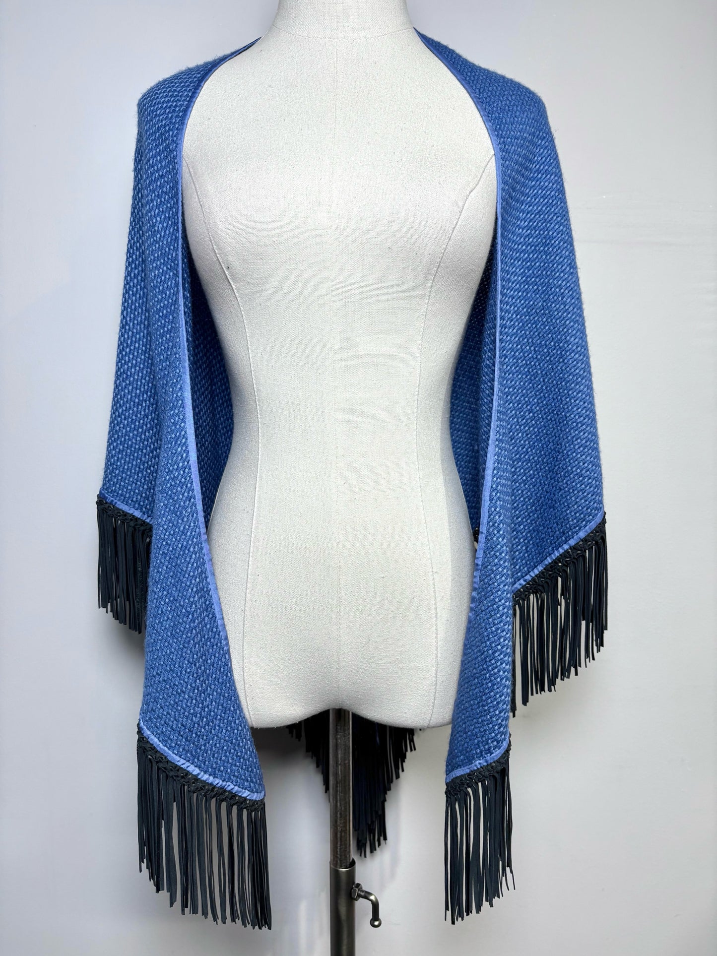 Bajra Cashmere, Silk Cornflower Blue Shawl