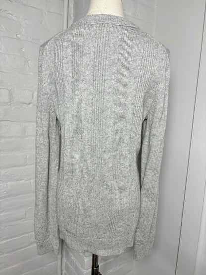 Women Size L Tory Burch Gray Rhinestones Nylon, Cotton, Modal, Wool Sweater