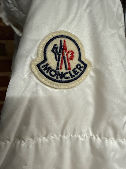 Women Size 4 (S) Moncler White Quilted Jacrieu Braided Shell Jacket
