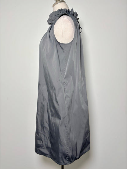 Women Size M Ann Mashburn Gray Solid Polyester Dress