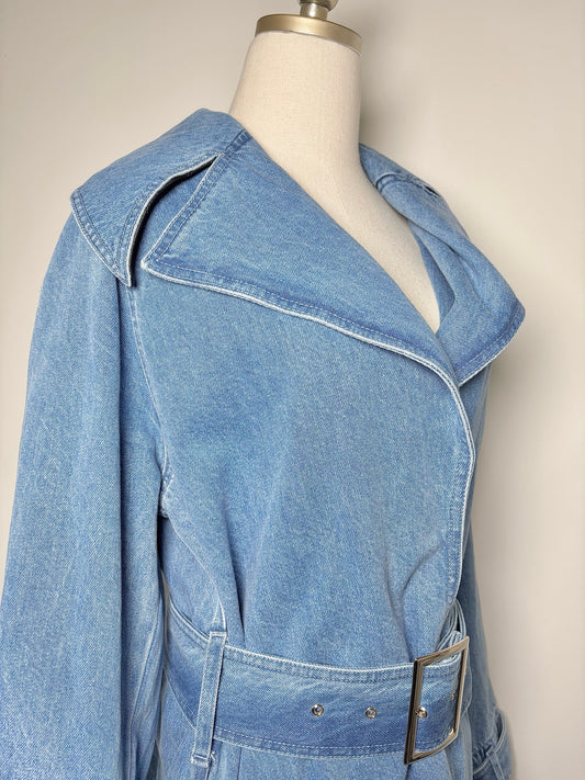 Women Size M Toccin NY Blue Solid Denim NWT Jacket