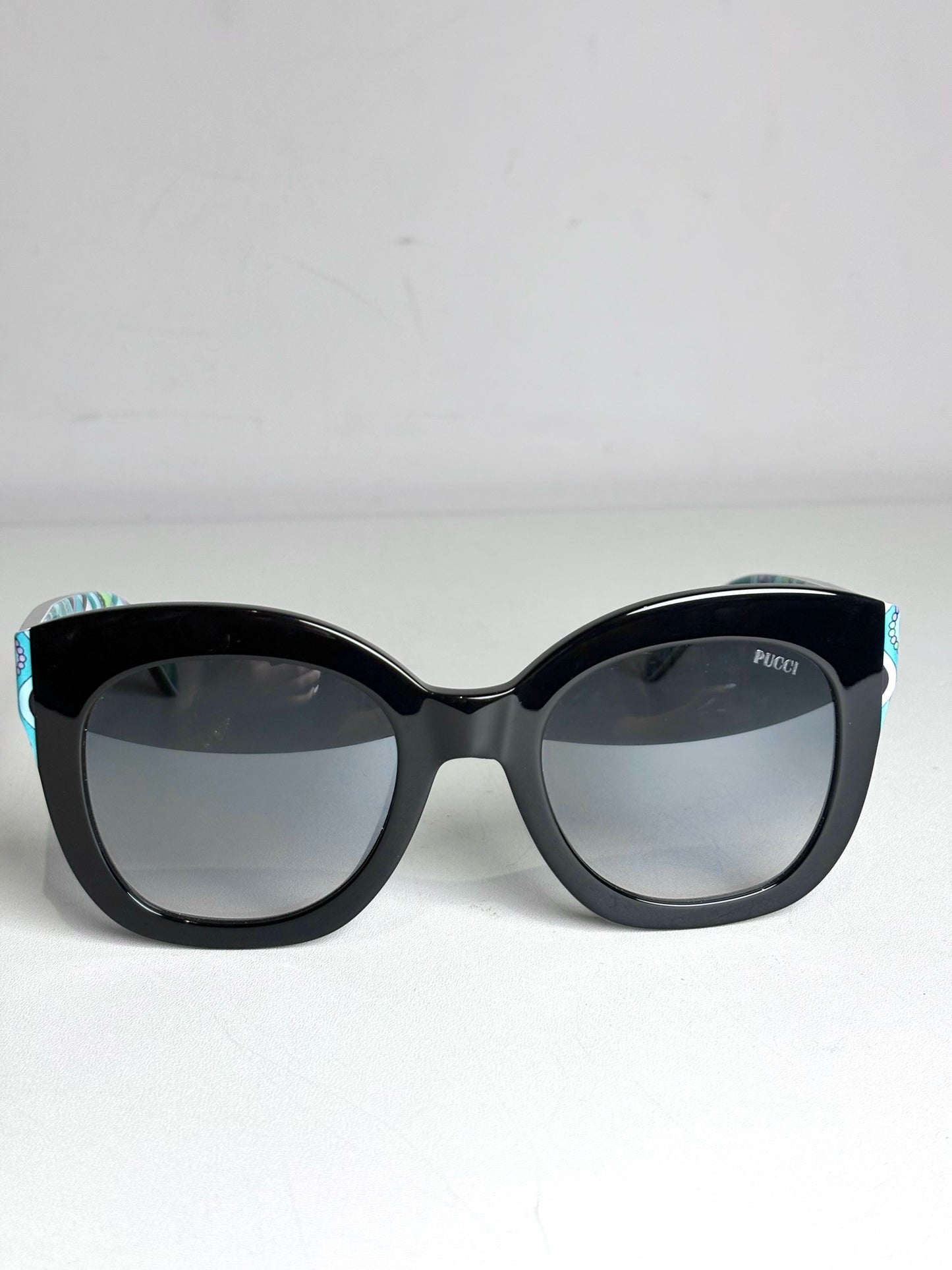 Emilio Pucci EP 97 01C Pre-owned Black Acetate Sunglasses