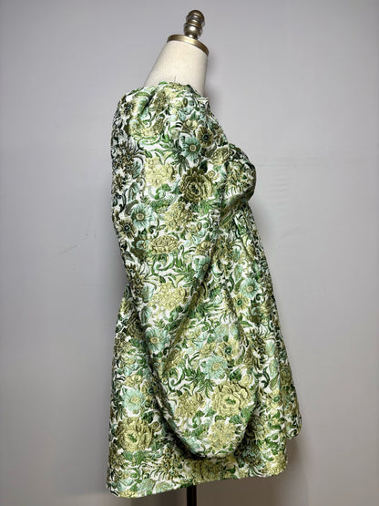 Women Size 4 Asos Edition Green Brocade Cocktail Mini Dress