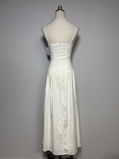 Women Size 2 Reformation Off White Organic Cotton Pre-Owned Maxi Dress