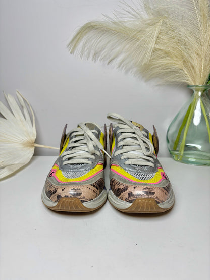 W Shoe Size 6.5 Gucci Ultrapace Multi-Color Leather Suede Tennis shoes