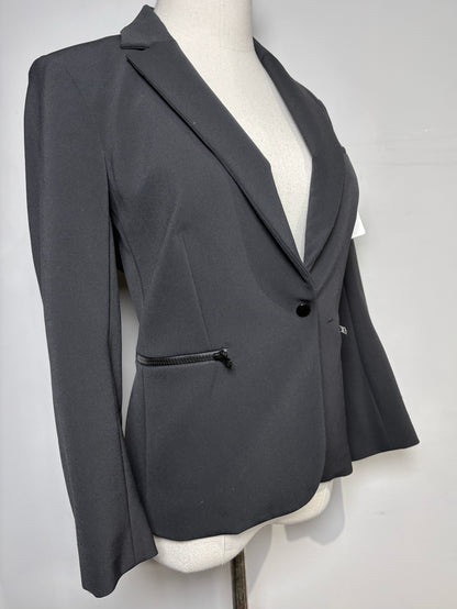 Women Size 8 Veronica Beard Black Iconic Scuba Dickey Blazer
