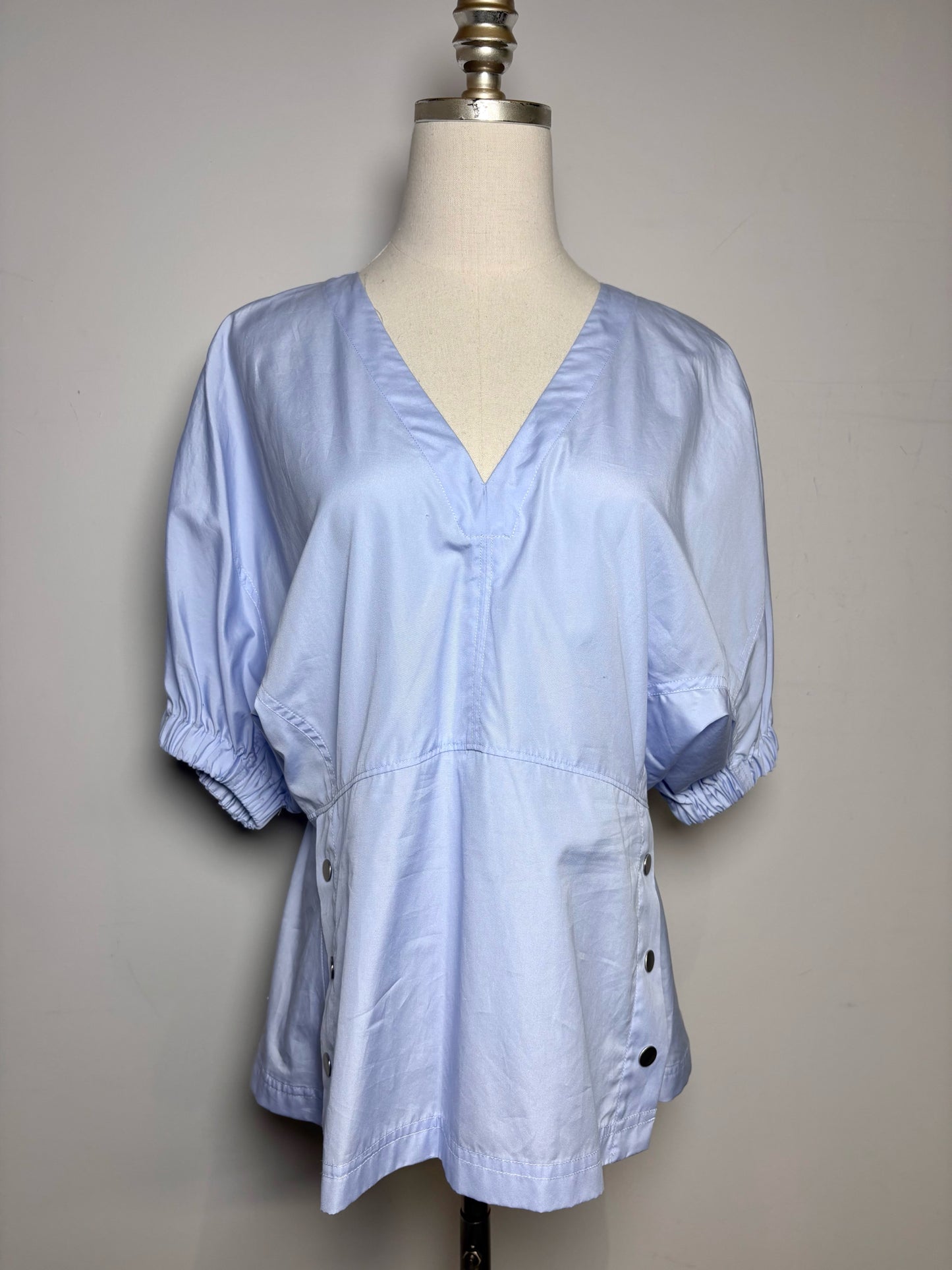 Women Size 8 3.1 Phillip Lim Light Blue Solid 100% Cotton Women's Top