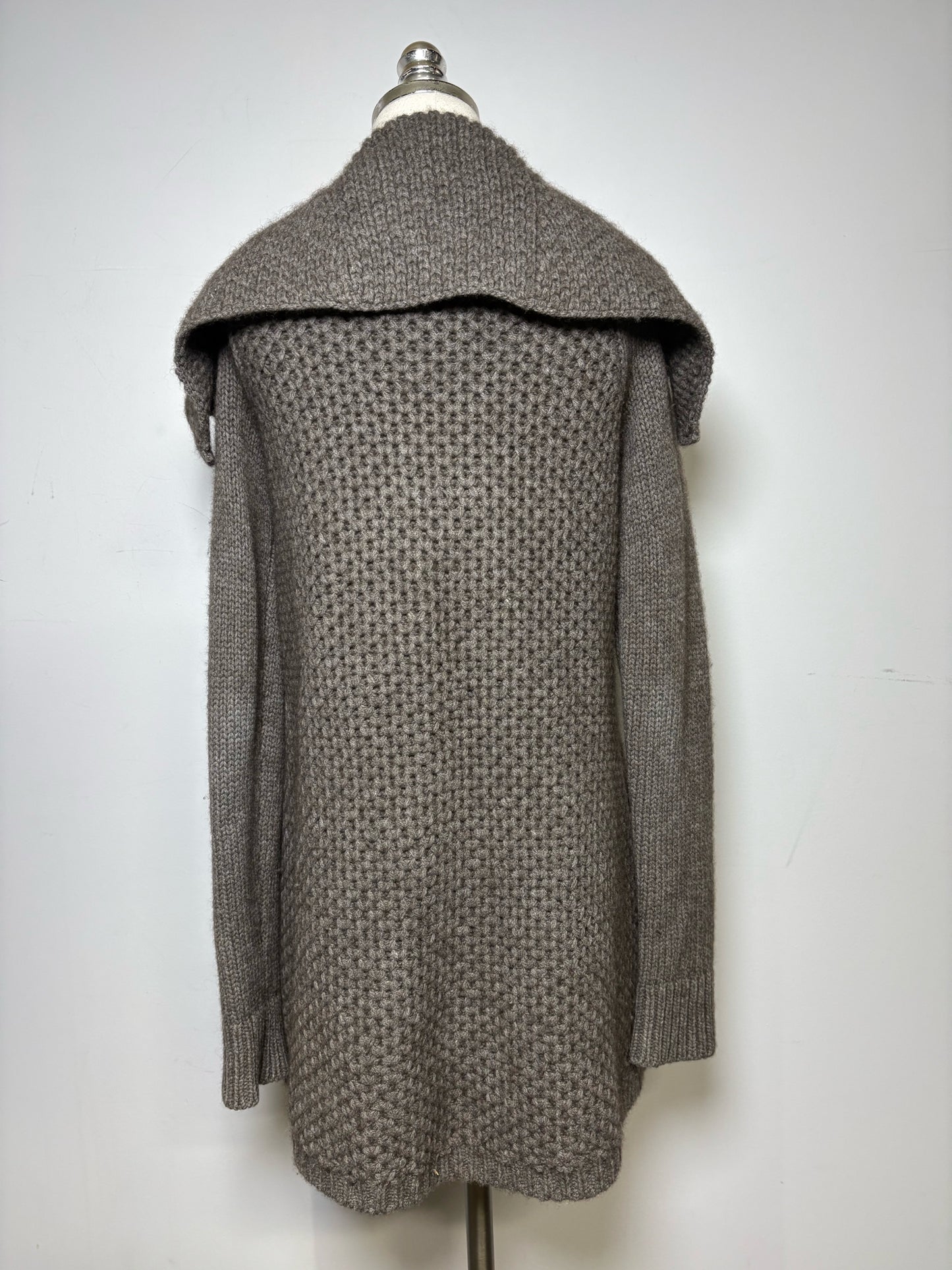 Women Size XS Vince Taupe Wool Yak Chunky Knit Pre-Owned Long Sweater