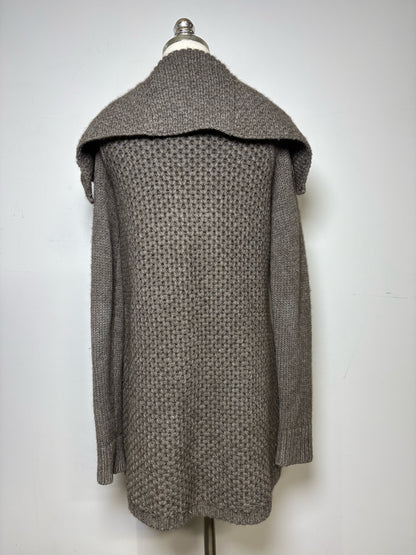 Women Size XS Vince Taupe Wool Yak Chunky Knit Pre-Owned Long Sweater