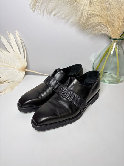 W Shoe Size 38.5 Rupert Sanderson Black Leather Loafers