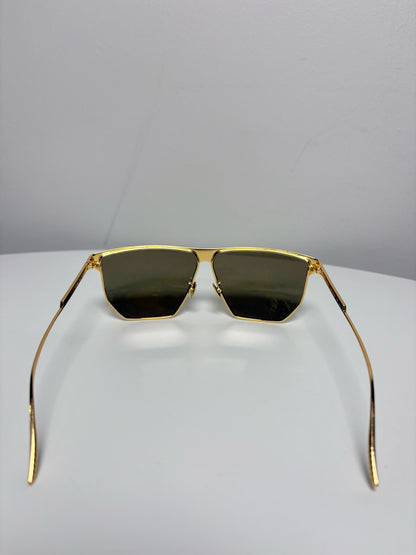Metal Bottega Veneta Pre-owned Gold Sunglasses