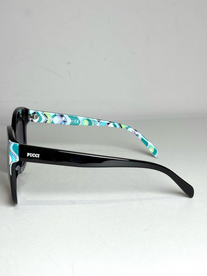 Emilio Pucci EP 97 01C Pre-owned Black Acetate Sunglasses