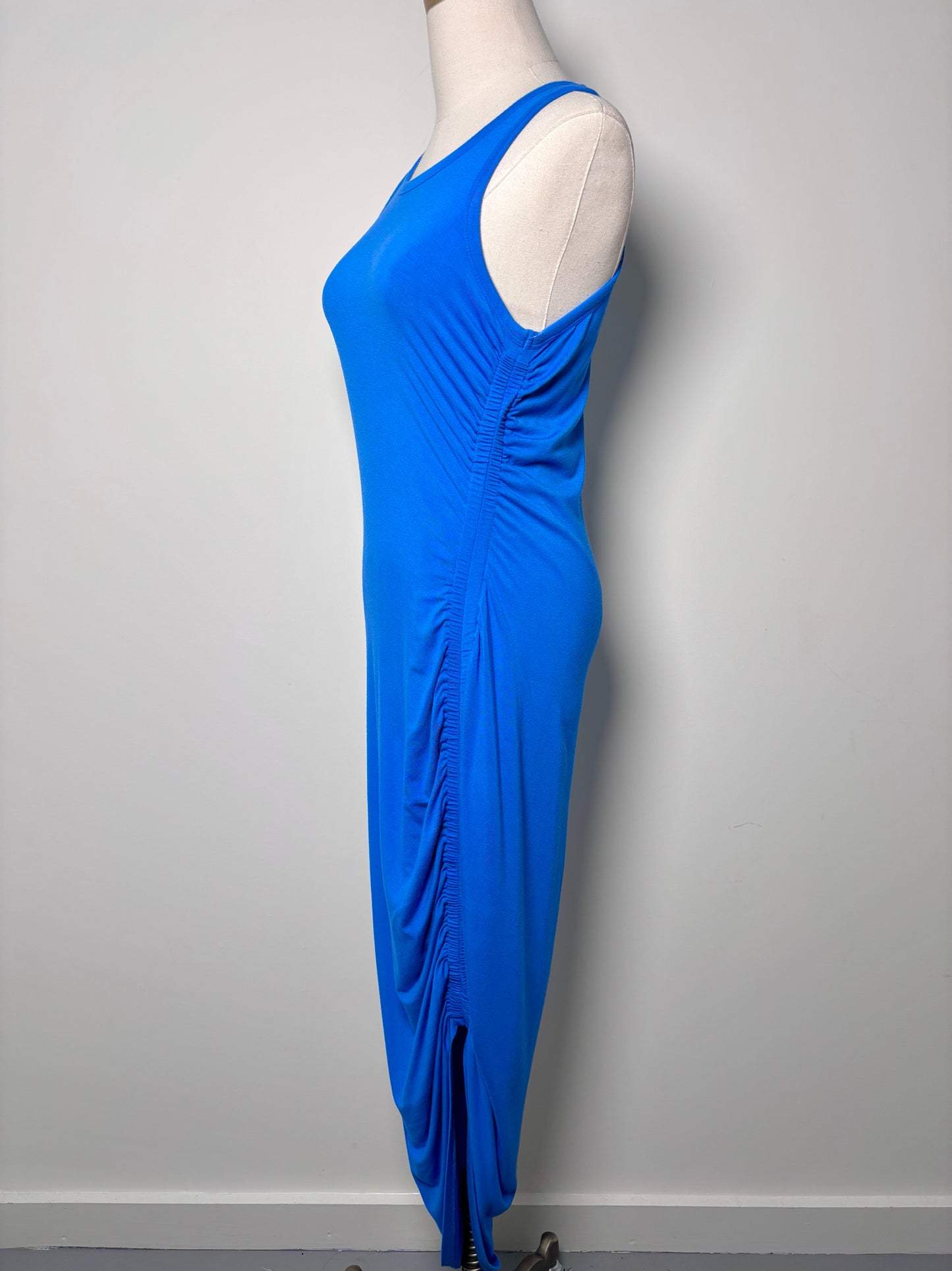 Women Size M Veronica Beard Blue Jersey Knit Ruched Dress