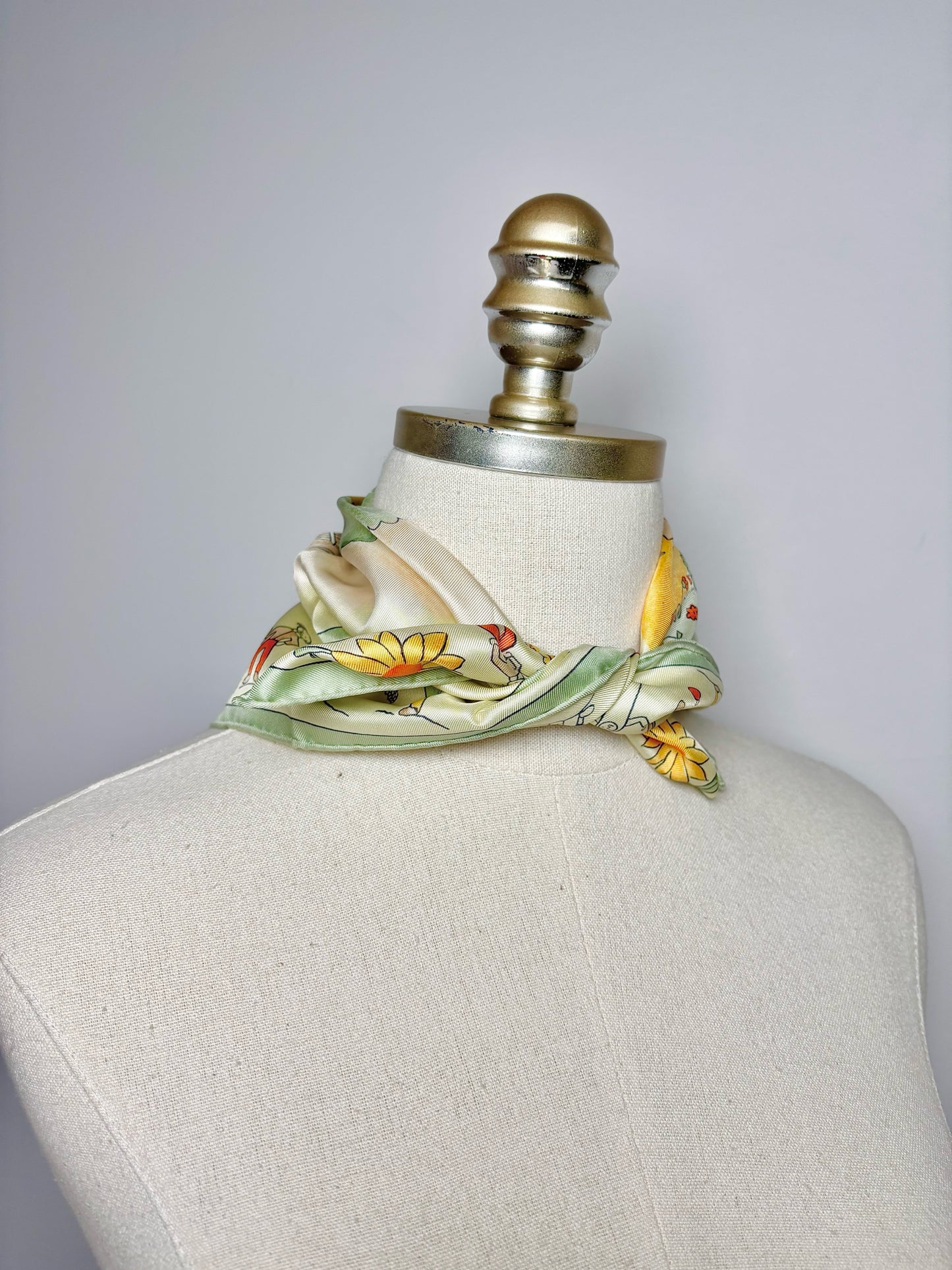 Hermes Landscape Retour a la Tierre Square Silk 45" Scarf