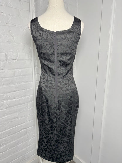 Women Size 4 ZAC POSEN Black Embroidered Vintage Dress