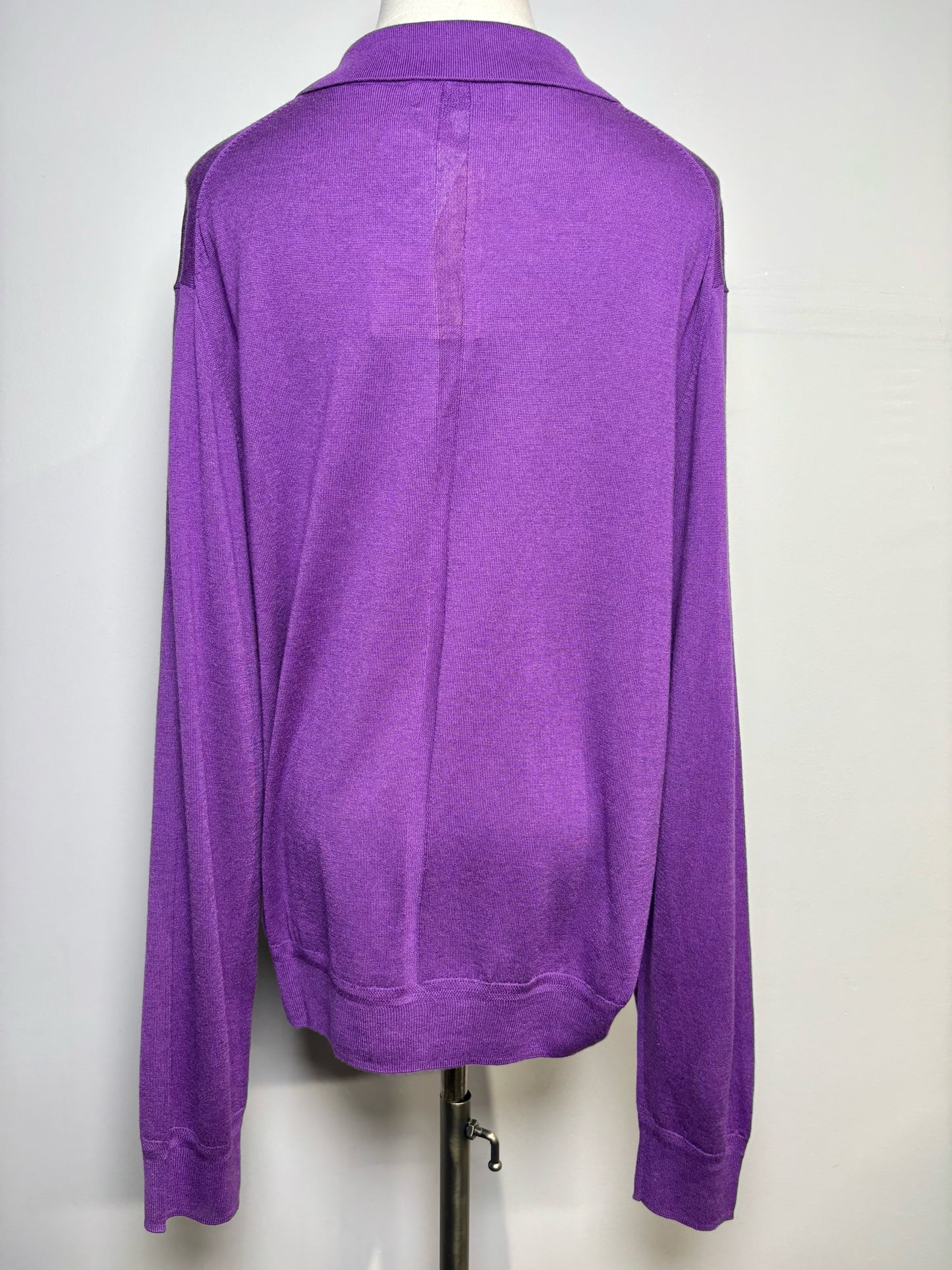 Women Size L La Ligne New York Purple Solid Silk Sweater